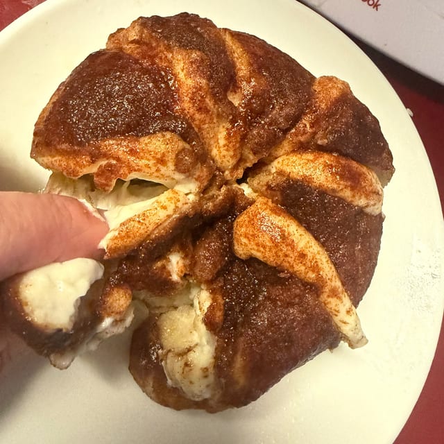 Cinnamon Cheesecake Stuffed Bagel.